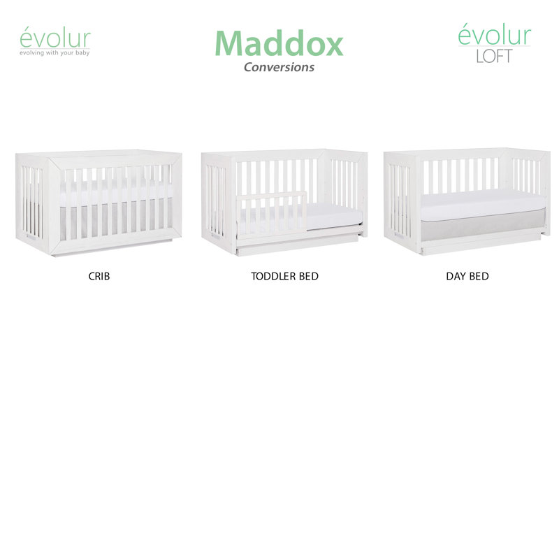 Evolur Maddox 3 in 1 Convertible Crib Wayfair